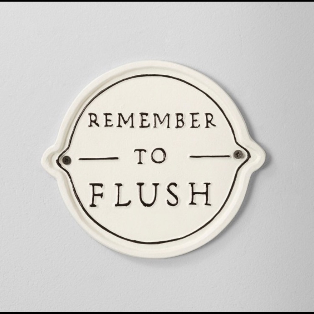 HEARTH AND HAND Magnolia Remember to Flush Sign